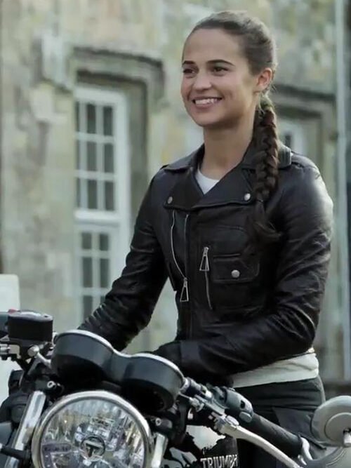 Alicia Vikander Leather Jacket