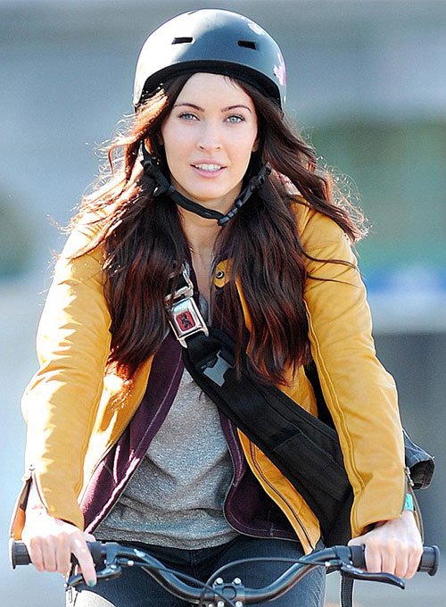 Megan Fox Yellow Leather Jacket