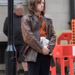 Jamie Bell Rocketman Distressed Brown Leather Jacket