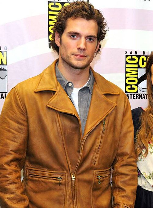 HENRY CAVILL BROWN LEATHER JACKET