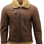 B3 WW2 Aviator Shearling Sheepskin Bomber Leather Jacket