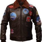 Top Gun Tom Cruise Maverick Bomber Leather Jacket