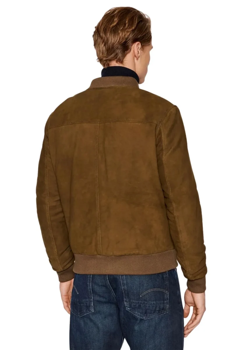 men brown suede jacket