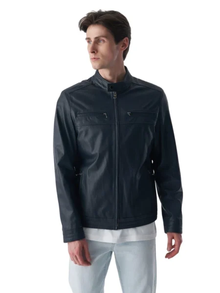 Brand Label Men’s Moto Racer Leather Sport Jacket