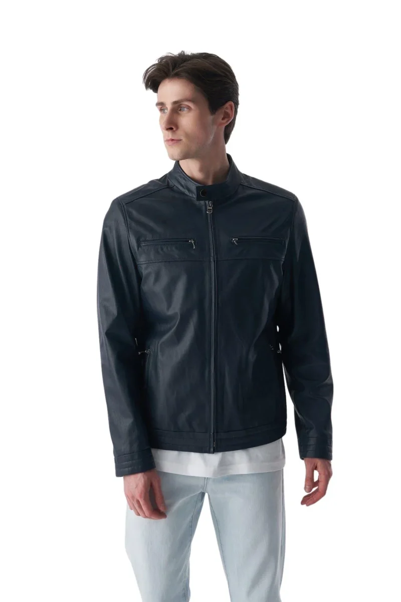 Brand Label Men’s Moto Racer Leather Sport Jacket