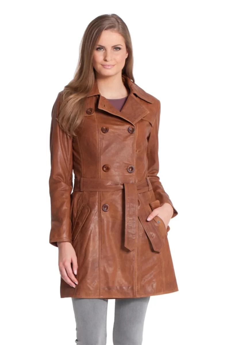 Real Labmskin Leather Coat