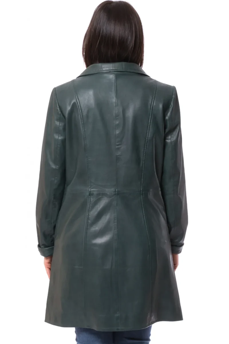 Sheepskin Leather Trench Coat