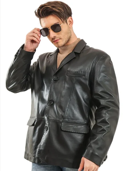 Luka Teixeira Black Men’s Stylish Blazzer Coat