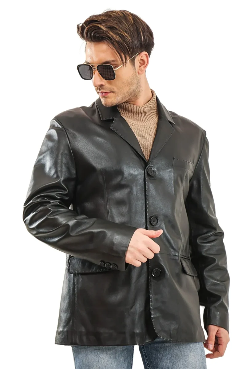 Luka Teixeira Black Men’s Stylish Blazzer Coat - Image 5