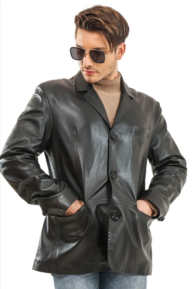 Luka Teixeira Black Men’s Stylish Blazzer Coat - Image 2