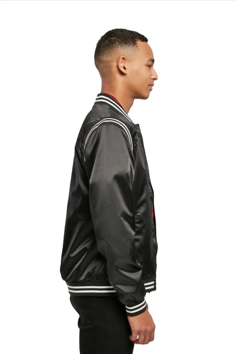 Hemsworth Billy Black trendy vintage style varsity jacket - Image 4