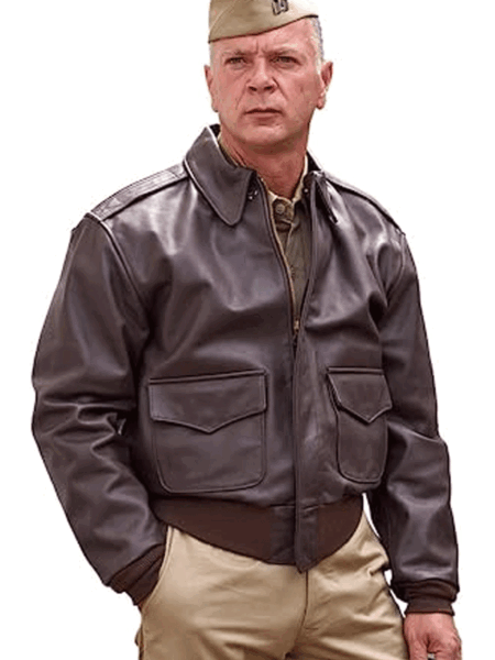 Men A2  Air Force  Bomber Brown Leather Jacket