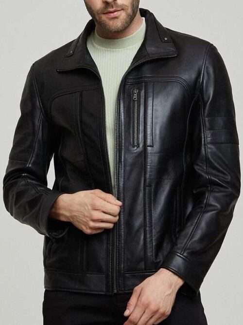 Hudson Black Sheepskin Leather Jacket