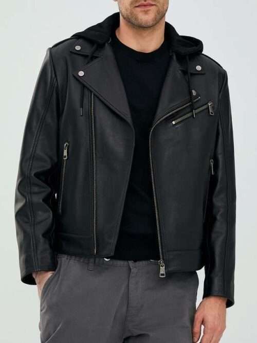 Brando Biker Black Leather Jacket for Men