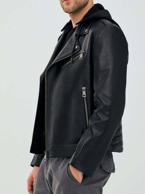 Brando Biker Black Leather Jacket for Men