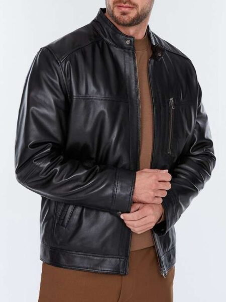 Andre Brown Leather Jacket for Men