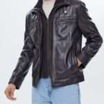 Archer Vintage Style Black Leather Jacket for Men