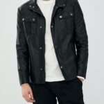 Benjamin Black Leather Blouson Jacket