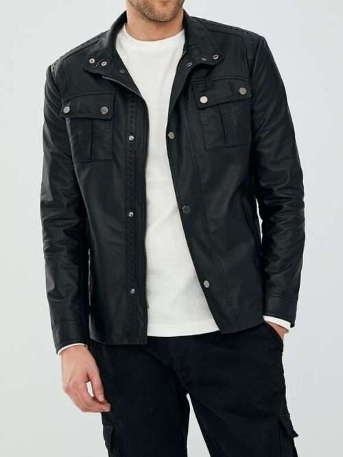 Benjamin Black Leather Blouson Jacket