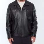 Brad Casual Black Leather Jacket