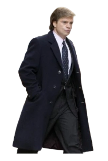 Sebastian Stan The Apprentice Black Trench Coat