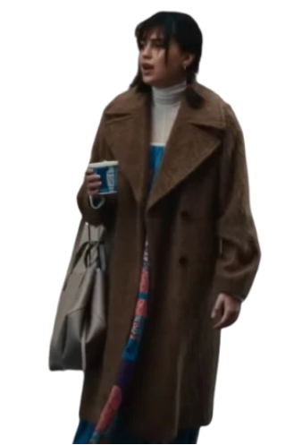 Melissa Barrera Your Monster 2024 Brown Trench Coat