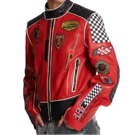 Custom Biker Red Jacket