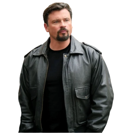 Tom Welling Mafia Wars Black Leather Jacket