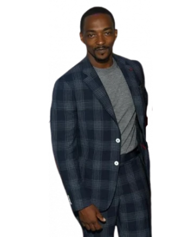 Anthony Mackie Captain America 2025 Checkered Coat