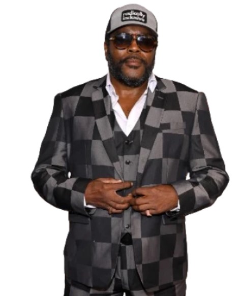 Chad Coleman Black And White Checked Coat