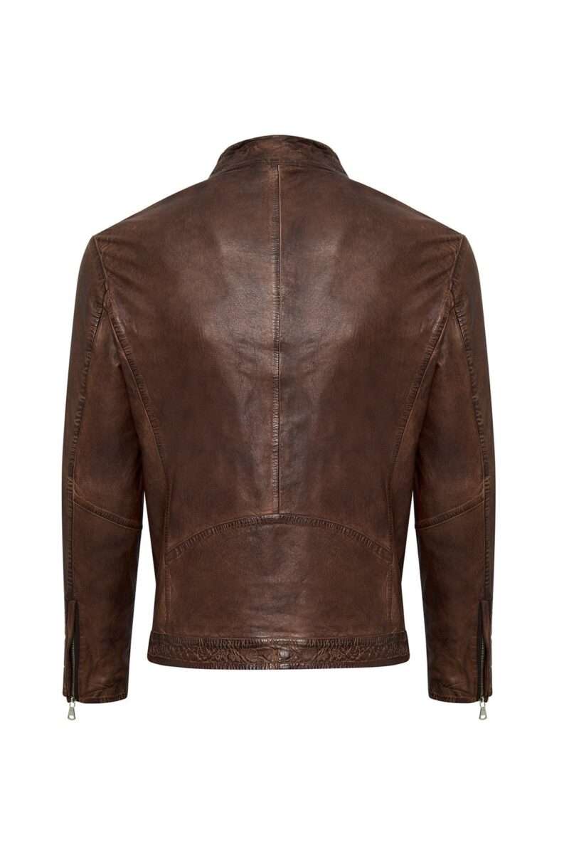 Immobile Men's Brown Sport Leather Jacket - Image 2