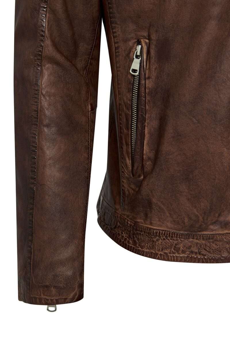 Immobile Men's Brown Sport Leather Jacket - Image 3