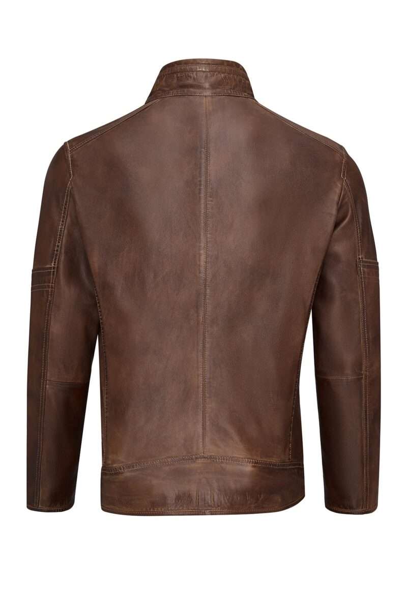 Mbappe Men's Brown Leather Jacket - Image 4