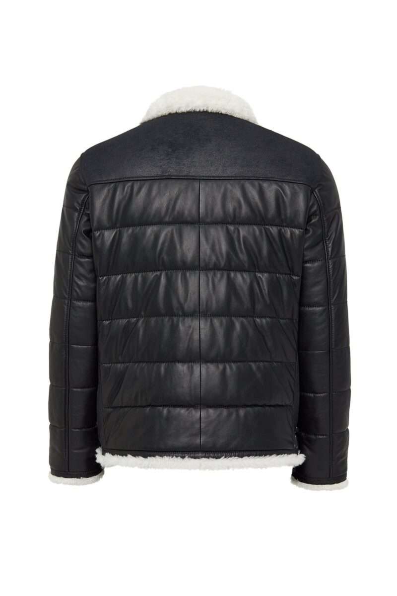 Zermatt Men's Black Teddy Coat - Image 5