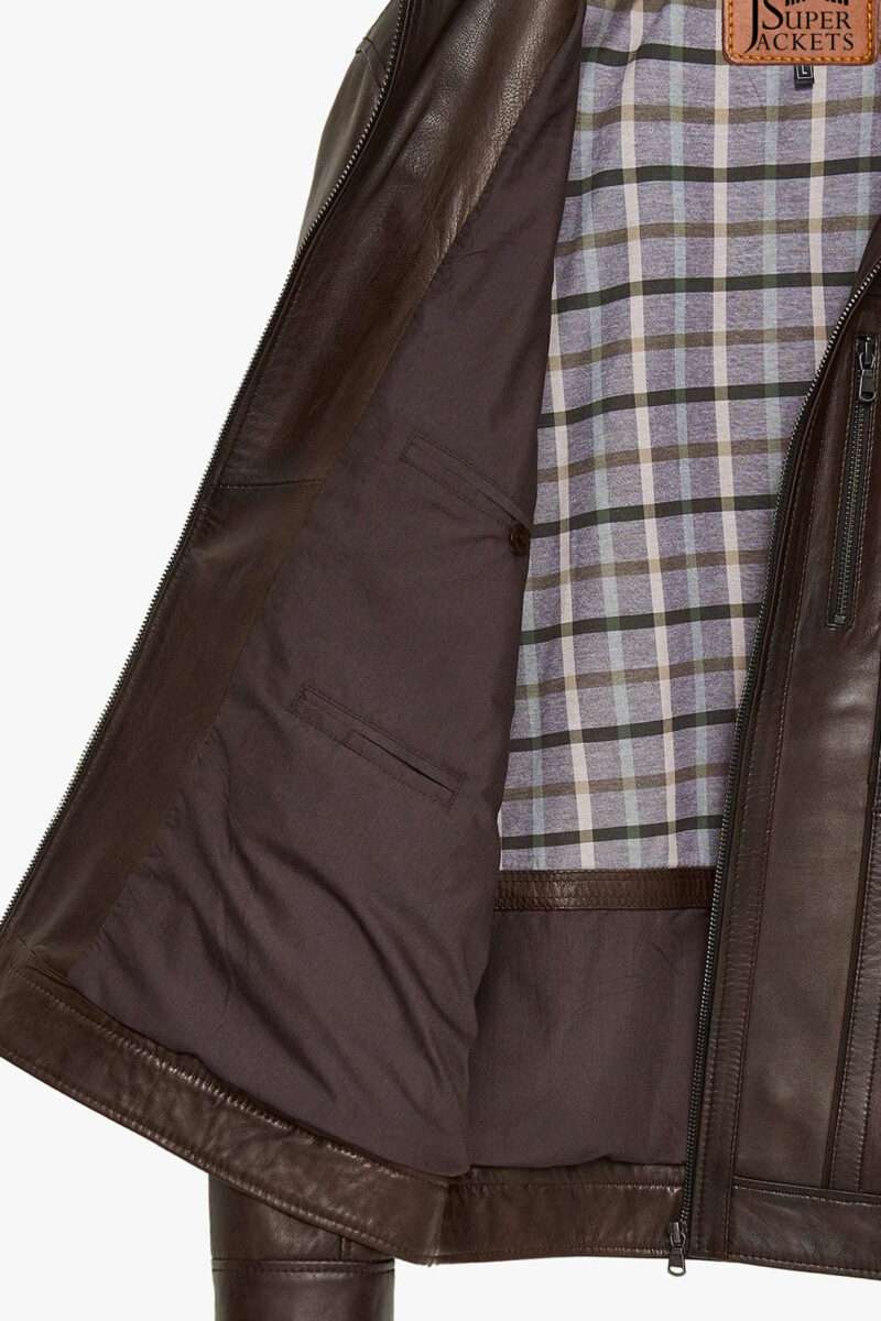 Bruno Men's Brown Leather Jacket - Image 8