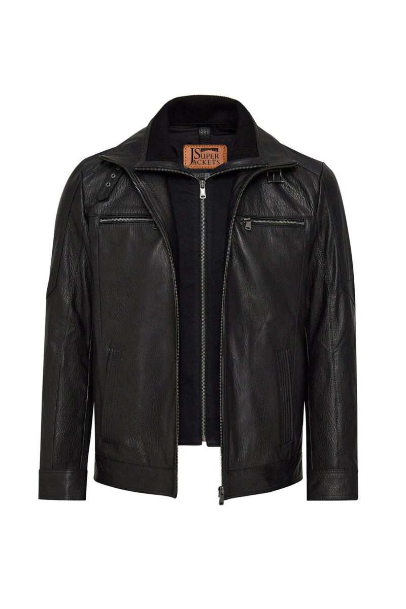 Mateo Men's Black Leather Jacket - Image 6
