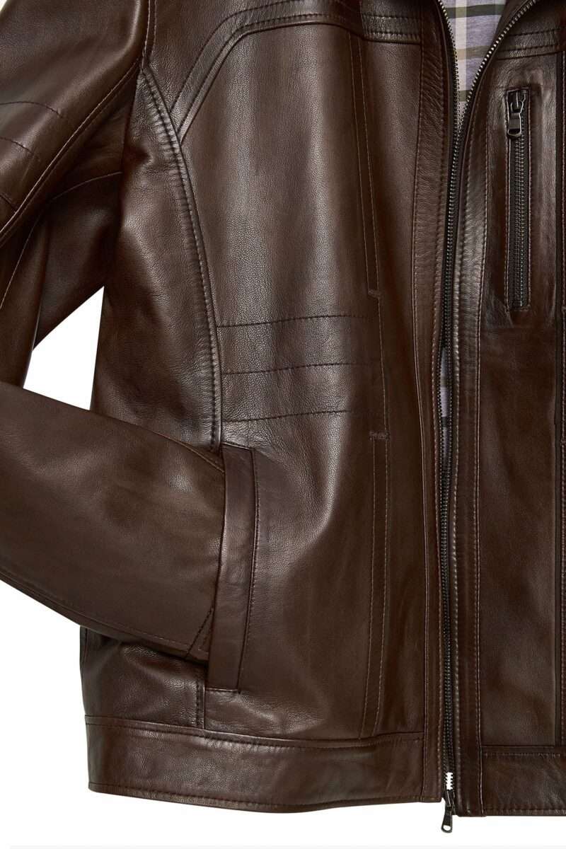 Bruno Men's Brown Leather Jacket - Image 2