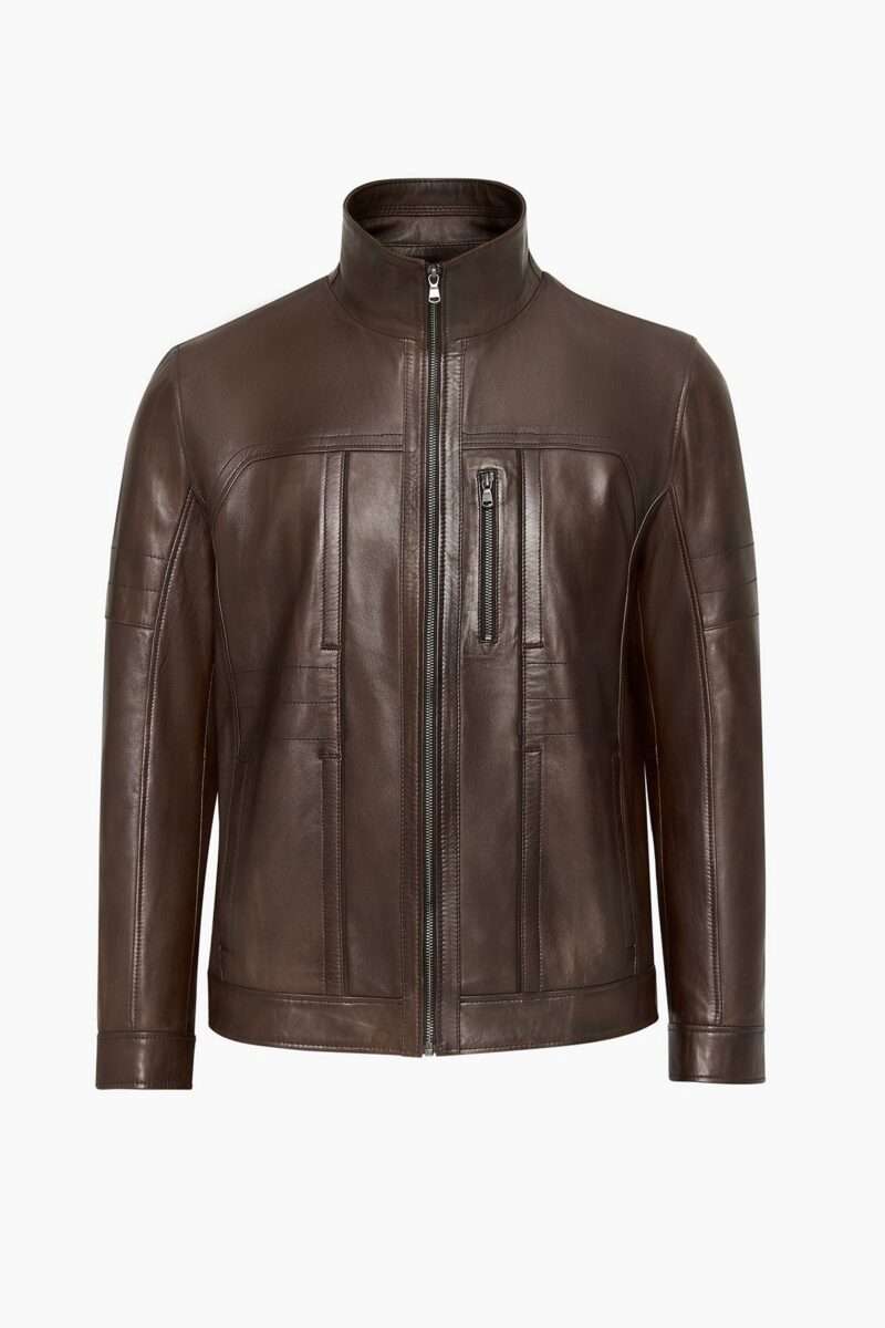 Bruno Men's Brown Leather Jacket - Image 4