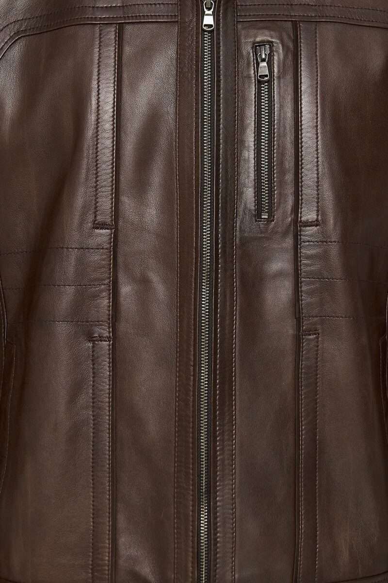 Bruno Men's Brown Leather Jacket - Image 7
