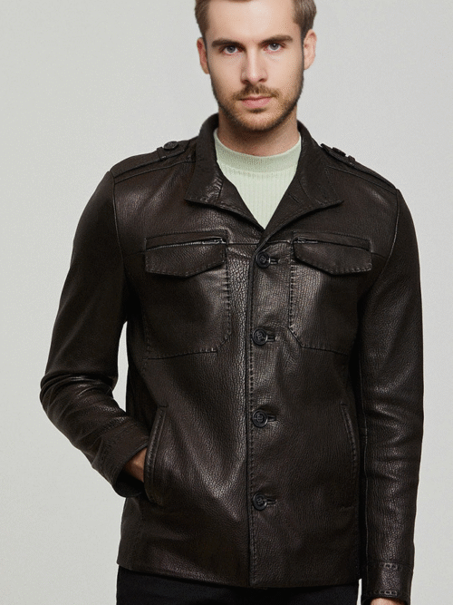 Men's Black Sports Blazer Leather Jacket