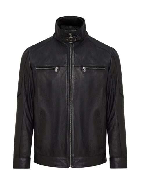 Mateo Men's Black Leather Jacket