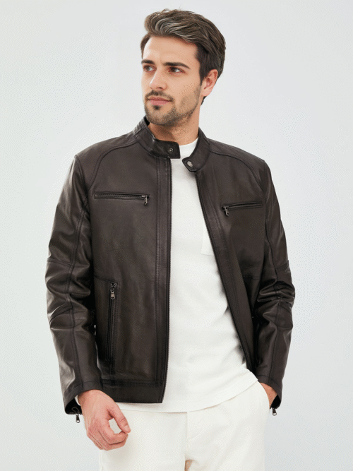 Men's Mink Leather Jacket