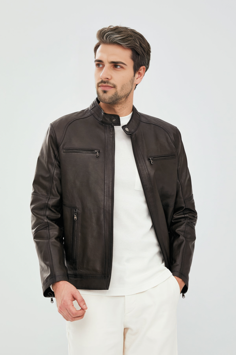 Men's Mink Leather Jacket