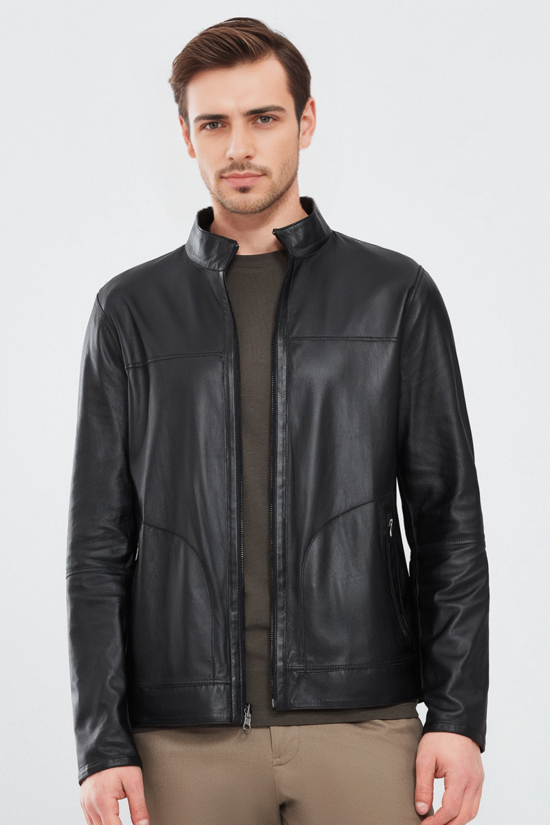 Clint Men's Black Suede Double-Sided Leather Jacket - Image 3