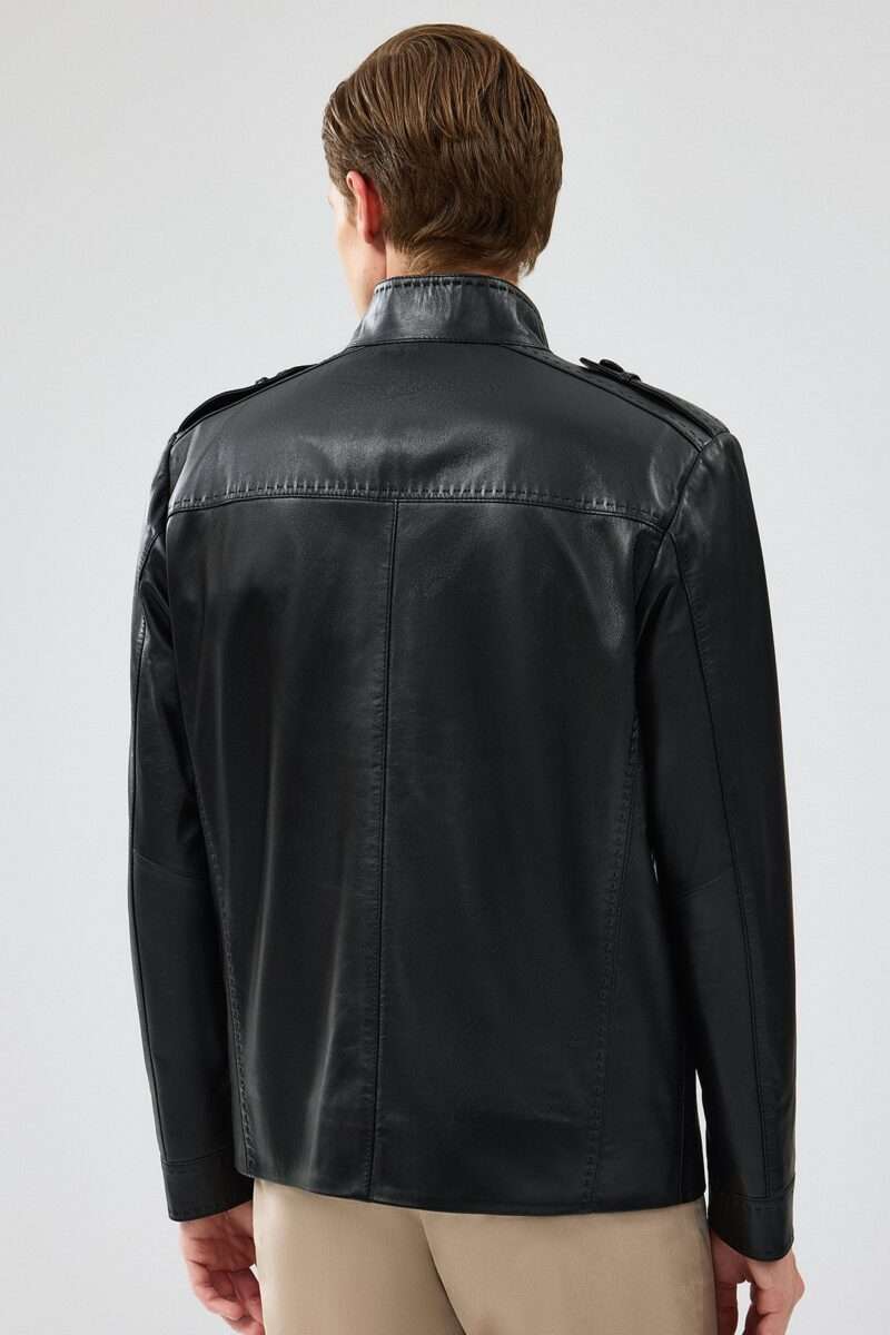 Alvarez Men's Black Leather Jacket - Image 5