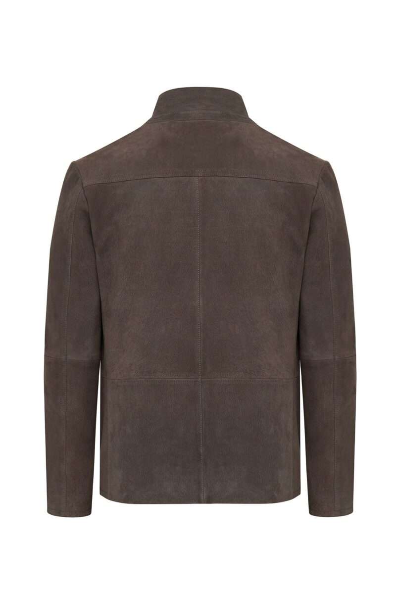 Sacramento Men's Brown Nubuck Leather Jacket - Image 5