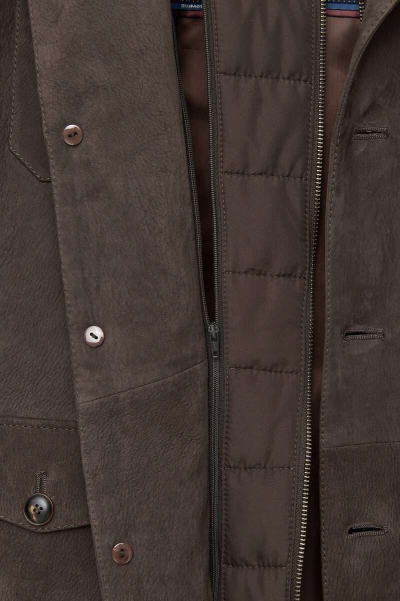 Sacramento Men's Brown Nubuck Leather Jacket - Image 4
