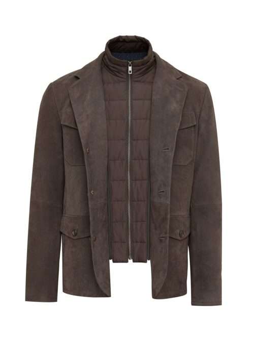 Men's Brown Nubuck Leather Jacket