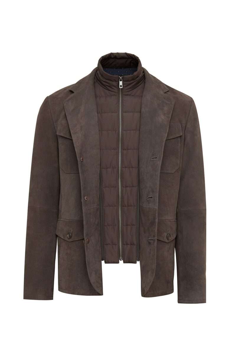 Men's Brown Nubuck Leather Jacket