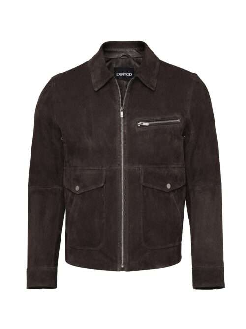 Men's Brown Nubuck Leather Jacket